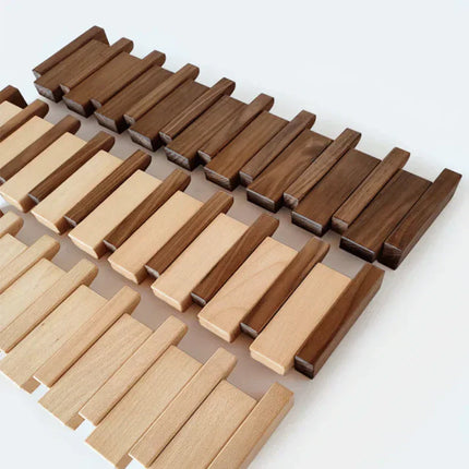 HarmonyCoat | Wooden Wall Mounted Coat Rack | Artistic Piano Design | Entryway Organiser | Stylish and Space-Saving | Multiple Hooks for Jackets and Hats | Durable High-Quality Wood | Decorative Home Accent