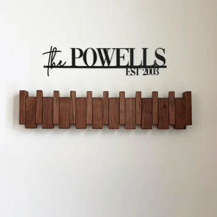 HarmonyCoat | Wooden Wall Mounted Coat Rack | Artistic Piano Design | Entryway Organiser | Stylish and Space-Saving | Multiple Hooks for Jackets and Hats | Durable High-Quality Wood | Decorative Home Accent