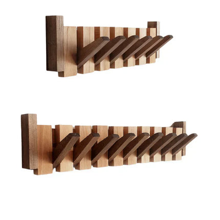 HarmonyCoat | Wooden Wall Mounted Coat Rack | Artistic Piano Design | Entryway Organiser | Stylish and Space-Saving | Multiple Hooks for Jackets and Hats | Durable High-Quality Wood | Decorative Home Accent