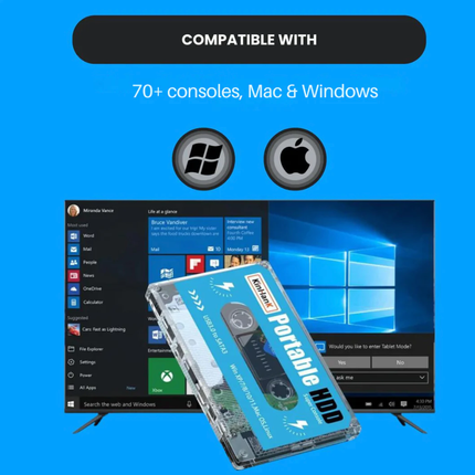 Retro Gaming Console | 110,000+ Classic Games | 80+ Emulators | Multilingual Interface | Wireless Controller Compatible | HDMI & USB Connectivity | Plug & Play | Nostalgic Fun for All Ages