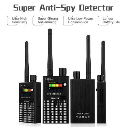 G318 Wireless RF Signal Detector | Detect Hidden Cameras, GPS Trackers, Listening Devices | Portable Privacy Protection | Highest Sensitivity & Multiple Modes | Wide Coverage Surveillance Tool