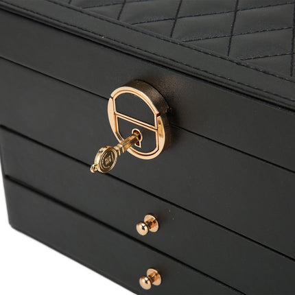Leather Jewelry Storage Box | Multilayer Organizer | Durable Compact Design | Soft Interior Protection | Perfect for Rings & Necklaces | Stylish and Functional | Ideal for Women | 23x17x13.5 cm