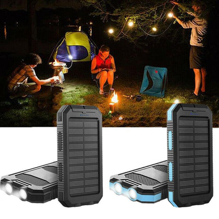 Solar Power Bank | 500,000mAh Capacity | Waterproof IP44 | Dual USB Ports | LED Flashlight | Lightweight Portable Charger | Smart Protection | Universal Charging for Devices