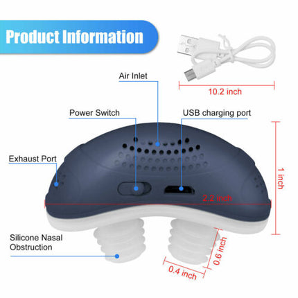 Micro CPAP | Travel-Friendly Sleep Solution | Anti-Snoring Device | Medical-Grade Silicone | Compact & Portable | Comfortable Nasal Fit | Whisper-Quiet Operation