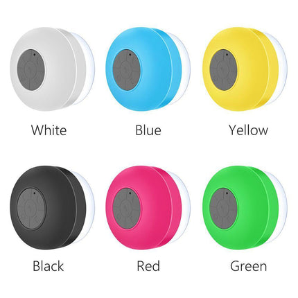 Waterproof Wireless Bluetooth Speaker | Portable Suction Cup Design | 3W Output | 5 Hours Playtime | 10 Meter Range | Compatible with Desktop, Wall, Window | USB Charging | Available in Multiple Colors