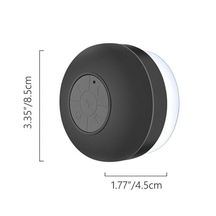 Waterproof Wireless Bluetooth Speaker | Portable Suction Cup Design | 3W Output | 5 Hours Playtime | 10 Meter Range | Compatible with Desktop, Wall, Window | USB Charging | Available in Multiple Colors