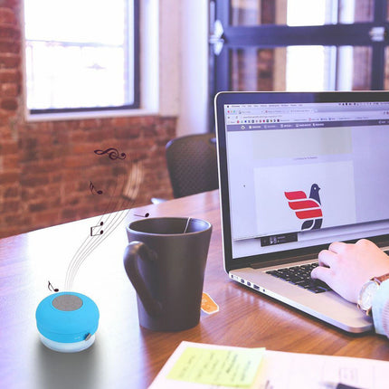 Waterproof Wireless Bluetooth Speaker | Portable Suction Cup Design | 3W Output | 5 Hours Playtime | 10 Meter Range | Compatible with Desktop, Wall, Window | USB Charging | Available in Multiple Colors
