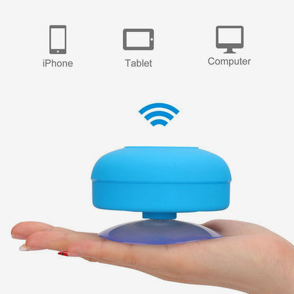 Waterproof Wireless Bluetooth Speaker | Portable Suction Cup Design | 3W Output | 5 Hours Playtime | 10 Meter Range | Compatible with Desktop, Wall, Window | USB Charging | Available in Multiple Colors