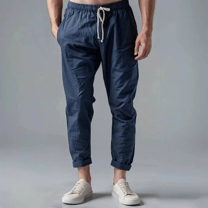 Men's Slim Fit Lightweight Trousers | Breathable Fabric | Wrinkle-Resistant | Deep Pockets | Zip Closure | Ultimate Comfort | Effortless Style | Perfect for Casual and Sophisticated Occasions