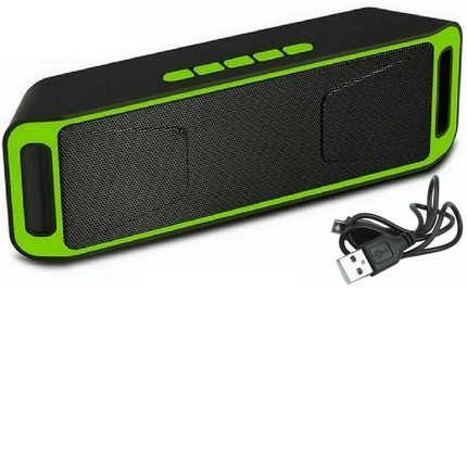 Portable Bluetooth Speaker | Wireless Audio | Built-in Microphone | 2 x 40mm Drivers | 10W Output | V-Bass Technology | MicroSD & 3.5mm Input | Rechargeable Battery | Up to 6 Hours Playtime | Black