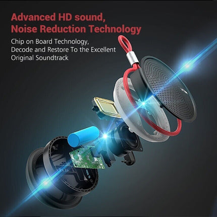 Portable Bluetooth Speaker | Waterproof Wireless Audio | 8H Playtime | IPX5 Water-Resistant | Hands-Free Calls | 33ft Range | Bluetooth 4.2 | Universal Compatibility | Easy to Use with TF Card Support