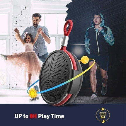 Portable Bluetooth Speaker | Waterproof Wireless Audio | 8H Playtime | IPX5 Water-Resistant | Hands-Free Calls | 33ft Range | Bluetooth 4.2 | Universal Compatibility | Easy to Use with TF Card Support