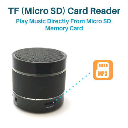 Portable Bluetooth Speaker | LED Color Changing Light | Built-In Microphone | USB & AUX Connectivity | Rechargeable Battery | Stereo Surround Sound | Compatible with iPhone, Android, Echo Devices