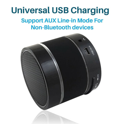 Portable Bluetooth Speaker | LED Color Changing Light | Built-In Microphone | USB & AUX Connectivity | Rechargeable Battery | Stereo Surround Sound | Compatible with iPhone, Android, Echo Devices