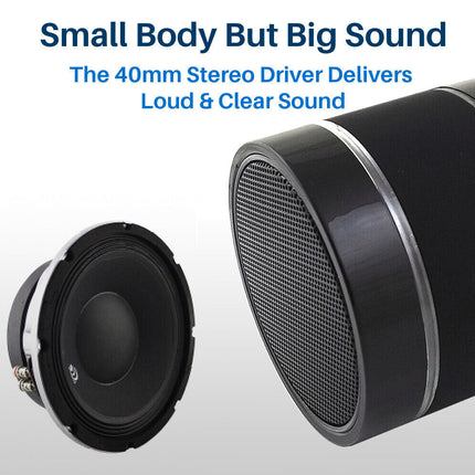 Portable Bluetooth Speaker | LED Color Changing Light | Built-In Microphone | USB & AUX Connectivity | Rechargeable Battery | Stereo Surround Sound | Compatible with iPhone, Android, Echo Devices