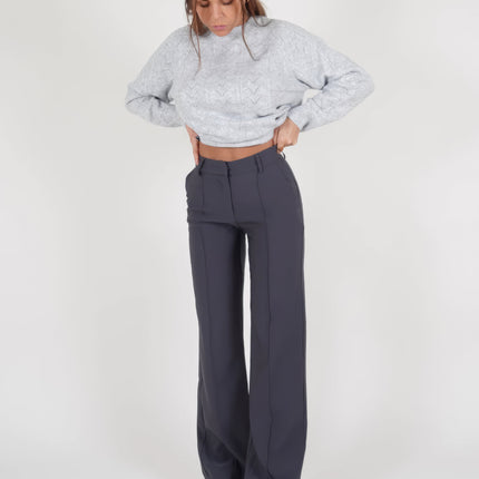 Women's Wide Leg Pants | Double Waistband | Regular Fit | Chic Versatility | Ultimate Comfort | Stylish Trousers for Office & Festivals | Ideal for T-Shirts or Blazers