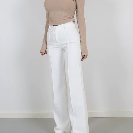 Women's Wide Leg Pants | Double Waistband | Regular Fit | Chic Versatility | Ultimate Comfort | Stylish Trousers for Office & Festivals | Ideal for T-Shirts or Blazers