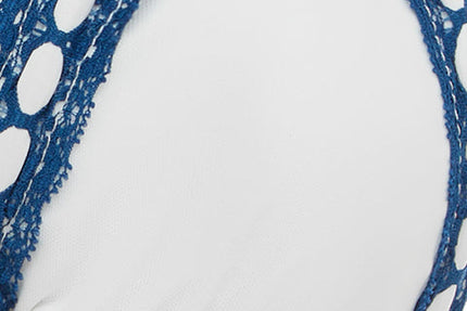 Juni Triangle Bikini Top | Lace Detail | White Swimwear