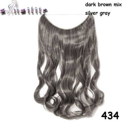 Invisible Halo Hair Extensions | Silky Straight | Synthetic Heat Resistant | Easy Slip-On Design | No Clips or Glue | Double Drawn for Fullness | 20 Inch Length | Multiple Colors Available