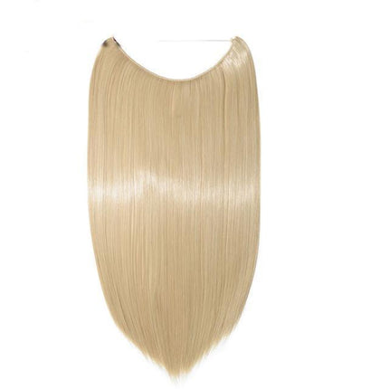 Invisible Halo Hair Extensions | Silky Straight | Synthetic Heat Resistant | Easy Slip-On Design | No Clips or Glue | Double Drawn for Fullness | 20 Inch Length | Multiple Colors Available