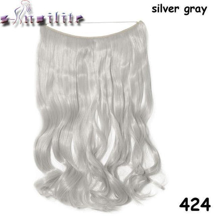Invisible Halo Hair Extensions | Silky Straight | Synthetic Heat Resistant | Easy Slip-On Design | No Clips or Glue | Double Drawn for Fullness | 20 Inch Length | Multiple Colors Available