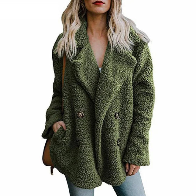 MAILA | Women's Oversized Faux Fur Teddy Coat | Fluffy Long Sleeve Winter Jacket | Luxurious Warmth | Trendy Casual Outerwear
