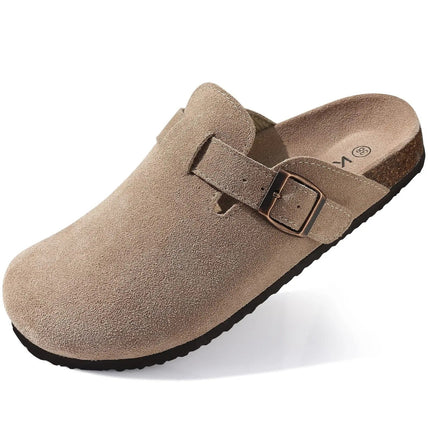 AMERY | Women's Slip-On Mules | Cork-Style Footbed with Arch Support | Casual Everyday Comfort | Nonslip Sole