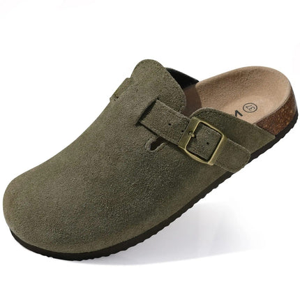 AMERY | Women's Slip-On Mules | Cork-Style Footbed with Arch Support | Casual Everyday Comfort | Nonslip Sole