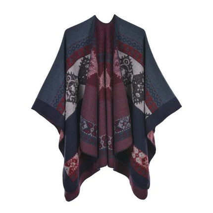 PAISLEY Poncho Cape | 4-in-1 Versatile Shawl Wrap Scarf for Women | Elegant & Cozy Winter Layering | Perfect for Casual, Office, Travel | Stylish Warmth