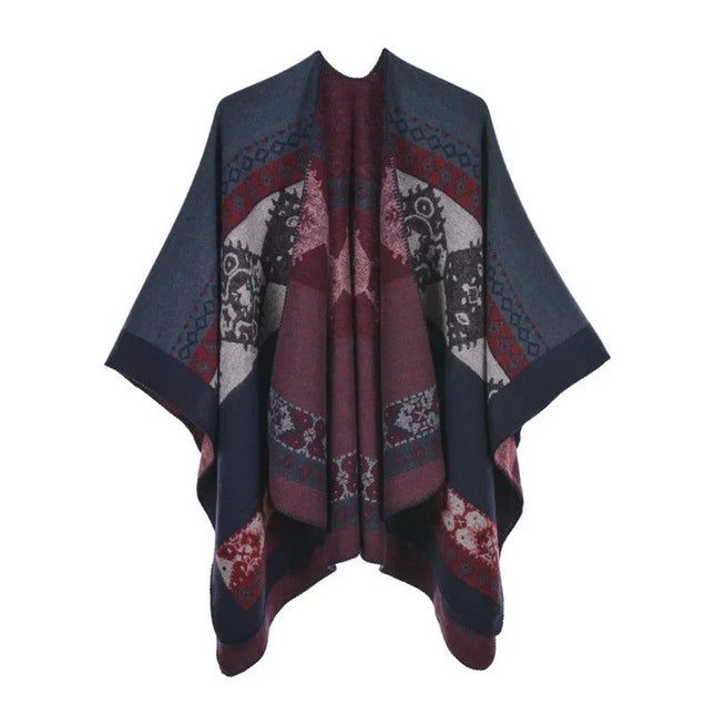 PAISLEY Poncho Cape | 4-in-1 Versatile Shawl Wrap Scarf for Women | Elegant & Cozy Winter Layering | Perfect for Casual, Office, Travel | Stylish Warmth