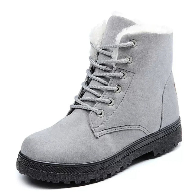 LUNA | Women’s Ankle Winter Booties | Low Heel Platform | Cozy Fur Lining | Warm Stylish Footwear for Snowy Weather