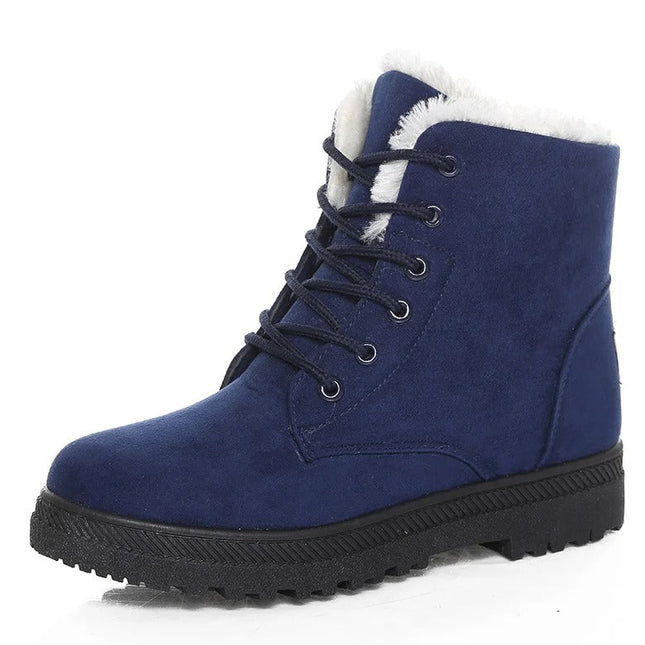 LUNA | Women’s Ankle Winter Booties | Low Heel Platform | Cozy Fur Lining | Warm Stylish Footwear for Snowy Weather
