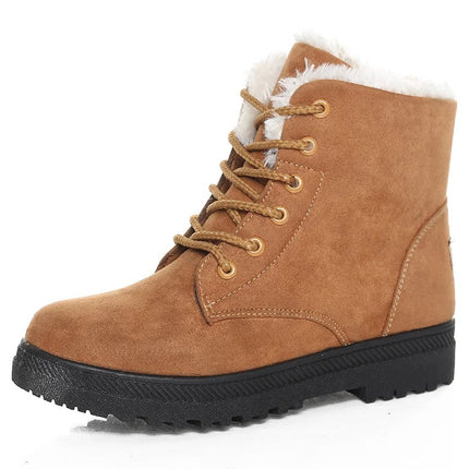 LUNA | Women’s Ankle Winter Booties | Low Heel Platform | Cozy Fur Lining | Warm Stylish Footwear for Snowy Weather
