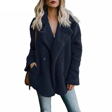 MAILA | Women's Oversized Faux Fur Teddy Coat | Fluffy Long Sleeve Winter Jacket | Luxurious Warmth | Trendy Casual Outerwear
