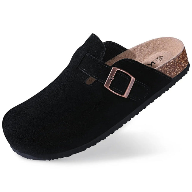 AMERY | Women's Slip-On Mules | Cork-Style Footbed with Arch Support | Casual Everyday Comfort | Nonslip Sole