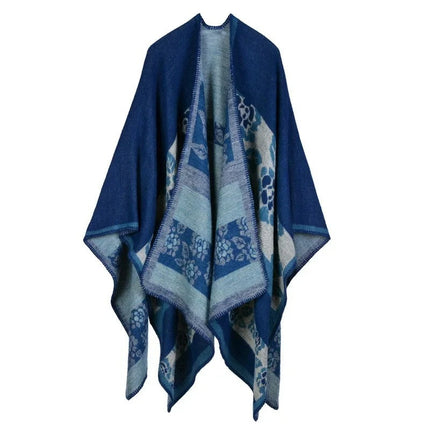 PAISLEY Poncho Cape | 4-in-1 Versatile Shawl Wrap Scarf for Women | Elegant & Cozy Winter Layering | Perfect for Casual, Office, Travel | Stylish Warmth
