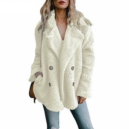 MAILA | Women's Oversized Faux Fur Teddy Coat | Fluffy Long Sleeve Winter Jacket | Luxurious Warmth | Trendy Casual Outerwear