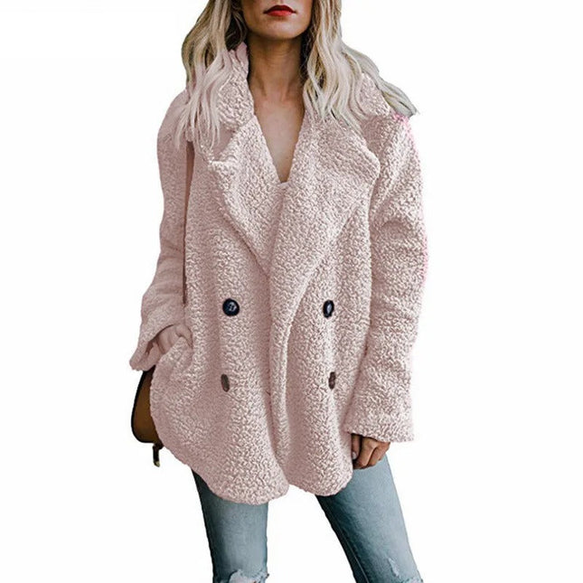 MAILA | Women's Oversized Faux Fur Teddy Coat | Fluffy Long Sleeve Winter Jacket | Luxurious Warmth | Trendy Casual Outerwear