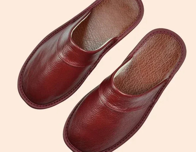 Lucas Leather Slippers for Men | Durable & Comfortable | 9 Colors | Trendy Design