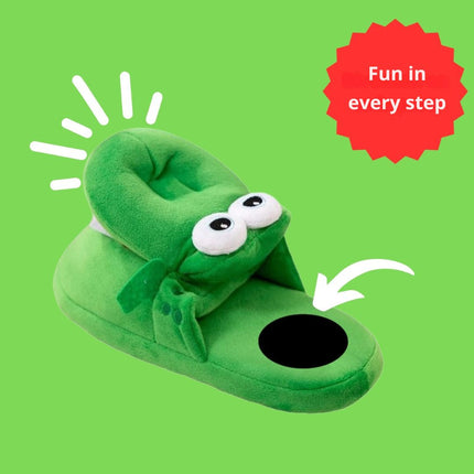 Fun Crocodile Inspired Slippers with Playful Opening Mouth | Warm Cotton Lining | Non-Slip Sole | Sizes 3.5-5, 6-8 | Cozy Indoor Footwear for Home | Unique Gift for Family and Friends