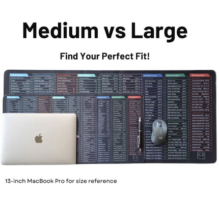 ExcelPad | Shortcut MousePad for Productivity | 200+ Shortcuts Access | Microsoft Word, PowerPoint, Adobe Photoshop Supports | Ergonomic Design | Non-Slip & Anti-Fray | Available in Medium (60x30cm) & Large (90x40cm) Sizes