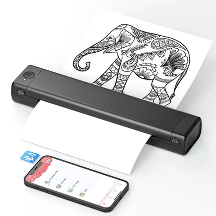 Compact Wireless Thermal Printer | Ink-Free | Bluetooth Connectivity | Portable Travel Design | Quick and Seamless High-Quality Printing from Phone or Laptop | Perfect for Documents, Photos, Labels