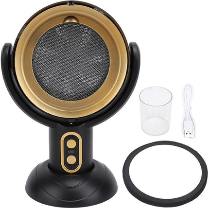 Rechargeable Portable Kitchen Exhaust Fan | 3000mAh Battery | Type C Charging | Negative Ion Air Purifier | Cooling Filter & Oil Collection | Quiet Operation | Smoke & Odor Eliminator | Black-Gold