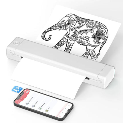 Compact Wireless Thermal Printer | Ink-Free | Bluetooth Connectivity | Portable Travel Design | Quick and Seamless High-Quality Printing from Phone or Laptop | Perfect for Documents, Photos, Labels