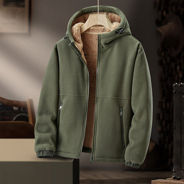Thick Fleece Sherpa Jacket | Ultra-Soft Lining | Relaxed Fit | Breathable & Insulating | Ideal for Cool Weather | Men's Versatile Outerwear | Stay Warm & Stylish in Autumn | Dillon Edition