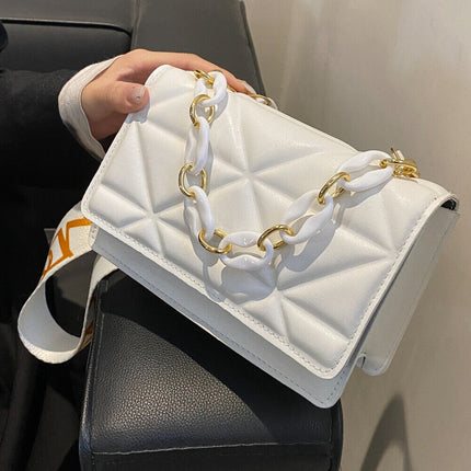 Savannah Quilted Crossbody Bag | Chain Strap | Flap Closure | Multiple Ways to Wear | 4 Colors Available
