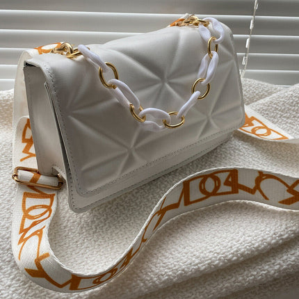 Savannah Quilted Crossbody Bag | Chain Strap | Flap Closure | Multiple Ways to Wear | 4 Colors Available