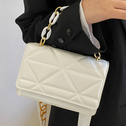 Savannah Quilted Crossbody Bag | Chain Strap | Flap Closure | Multiple Ways to Wear | 4 Colors Available