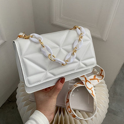 Savannah Quilted Crossbody Bag | Chain Strap | Flap Closure | Multiple Ways to Wear | 4 Colors Available