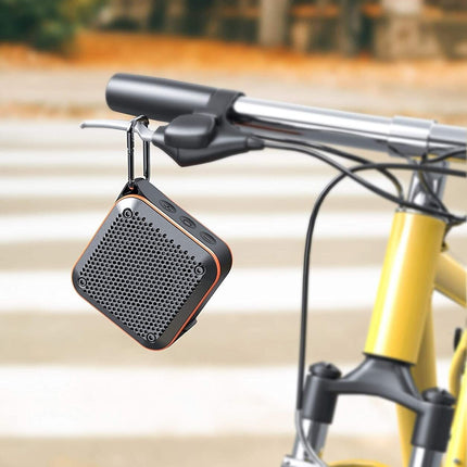 Portable Bluetooth Speaker | Waterproof IP67 | 5W HD Stereo Sound | TWS Pairing | 12H Playtime | Metal Hook | Supports TF Card | Built-in Mic | Bluetooth 5.0 | 66 Ft Range | FM Radio